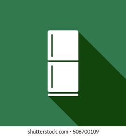 Fridge icon. Flat design.
