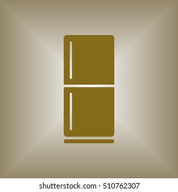 Fridge icon. Flat design.