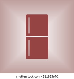 Fridge icon. Flat design.