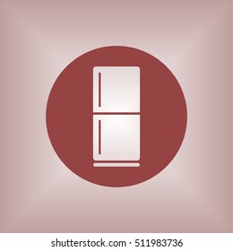 Fridge icon. Flat design.