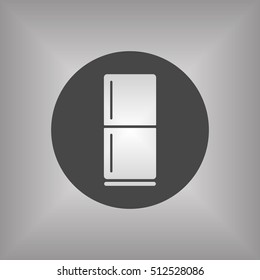 Fridge icon. Flat design.