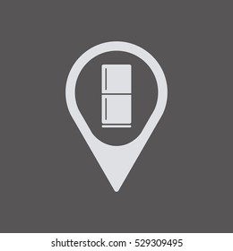 Fridge icon. Flat design.