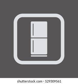 Fridge icon. Flat design.