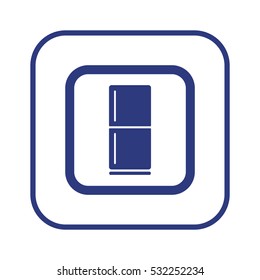 Fridge icon. Flat design.