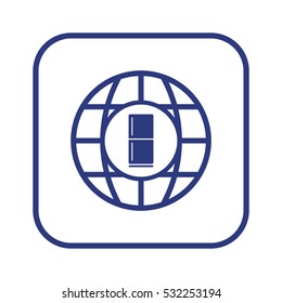 Fridge icon. Flat design.