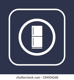 Fridge icon. Flat design.