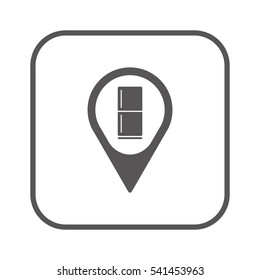 Fridge icon. Flat design.