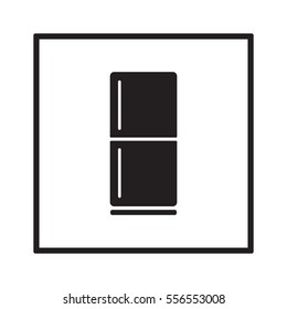 Fridge icon. Flat design.