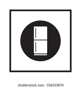 Fridge icon. Flat design.