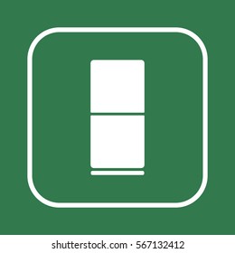Fridge icon. Flat design.