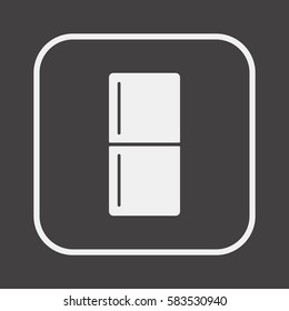 Fridge icon. Flat design.