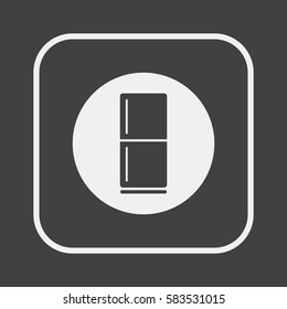 Fridge icon. Flat design.