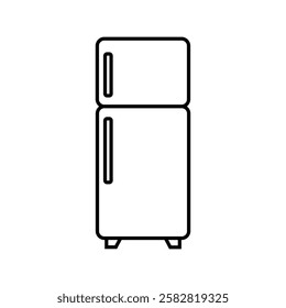 Fridge icon Flat isolated outline sign
