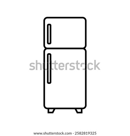 Fridge icon Flat isolated outline sign