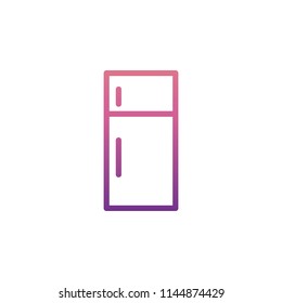 fridge icon in gradient style on white background