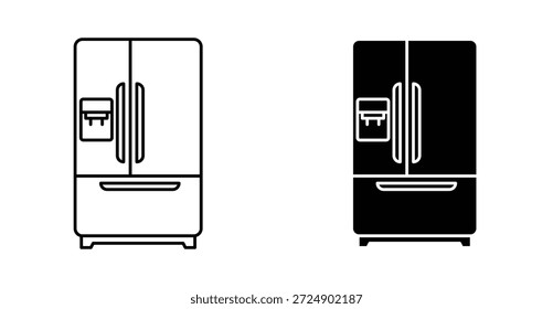 Ícone de geladeira design gráfico. Ilustrações de ícone de vetor