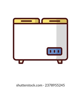 Fridge icon isolate white background vector stock illustration