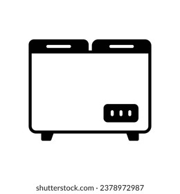 Fridge-Symbol einzeln auf weißem Hintergrund, Vektorgrafik