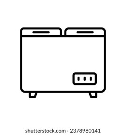 Fridge icon isolate white background vector stock illustration