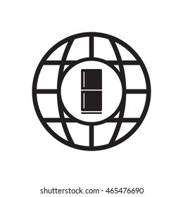 Fridge    icon,  isolated. Flat  design.