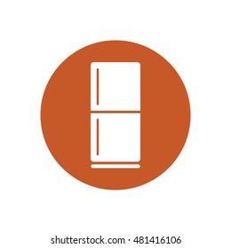 Fridge    icon,  isolated. Flat  design.