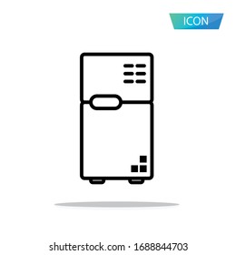 Fridge icon isolated on white background.