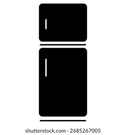 Icono del refrigerador aislado en el fondo blanco, Ilustración vectorial.