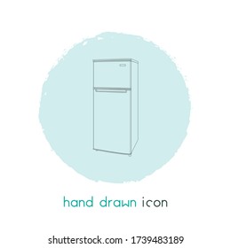 Fridge Icon Line Element. Vector Illustration Of Fridge Icon Line Isolated On Clean Background For Your Web Mobile App Logo Design.