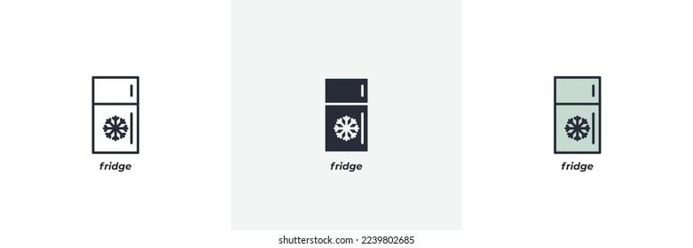 fridge icon. Line, solid and filled outline colorful version, outline and filled vector sign. Idea Symbol, logo illustration. Vector graphics