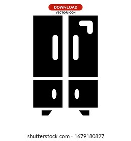 fridge icon or logo isolated sign symbol vector illustration - high quality black style vector icons
