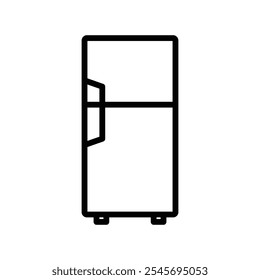 Ícone de geladeira logotipo definir contorno vetorial
