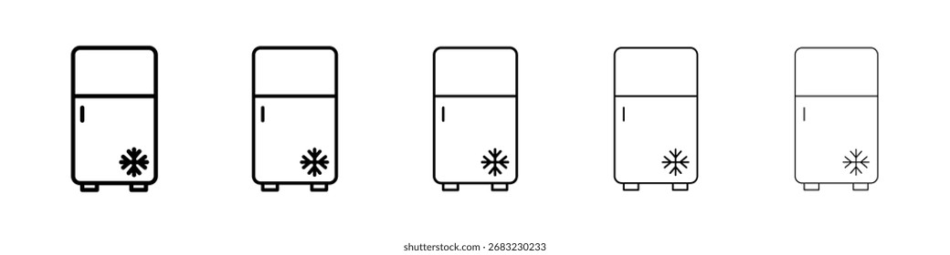 Icono del refrigerador para el concepto móvil y el Diseño web.