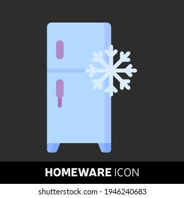 Fridge icon on black background. Homeware symbol for your website design, logo, app, UI. Eps10 vector illustration.