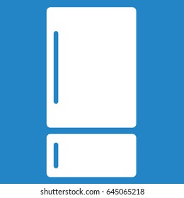 Fridge icon on blue background
