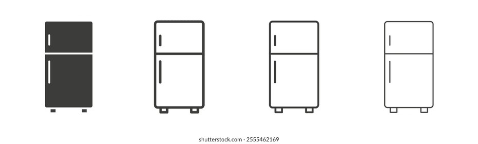 Fridge icon pack. vector illustration