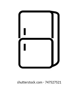 Fridge icon, side view
