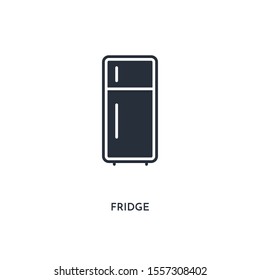 fridge icon. simple element illustration. isolated trendy filled fridge icon on white background. can be used for web, mobile, ui.