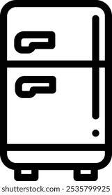 fridge icon. Thin Linear Style Design Isolated On White Background