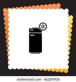 Fridge  icon. Vector design.