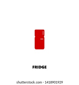 fridge icon. fridge vector design. sign design. red color