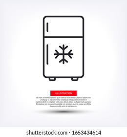 Fridge-Symbol. Vektorillustration EPS10 . Lorem Ipsum-Flachdesign