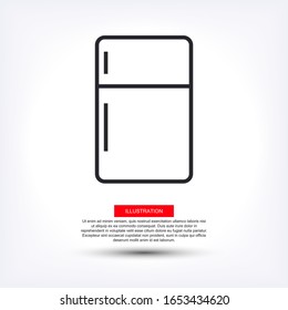 Fridge icon. Vector Eps 10 . Lorem Ipsum Flat Design
