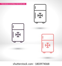 Fridge icon. Vector  Eps 10 . Lorem Ipsum Flat Design 