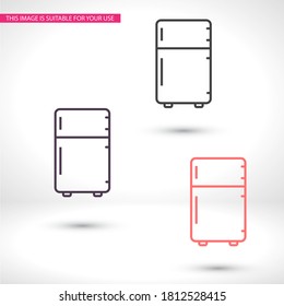 Fridge icon. Vector  Eps 10 . Lorem Ipsum Flat Design 