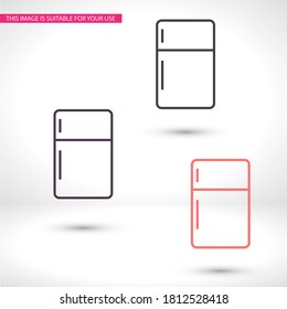 Fridge icon. Vector  Eps 10 . Lorem Ipsum Flat Design 