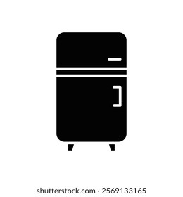 Fridge icon Vector flat thin line illustration