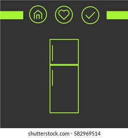 fridge  icon vector. forms  icon. logo design. simple icons for web.
