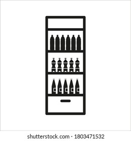 Fridge icon. fridge vector icons for web design isolated on white background eps 10