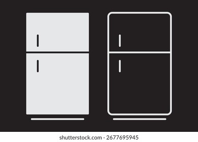 Icono del refrigerador. Iconos del vector del refrigerador para el Diseño web aislado en el fondo blanco eps 10