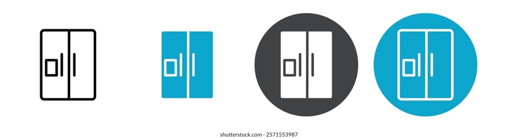 fridge icon Vector illustration in black